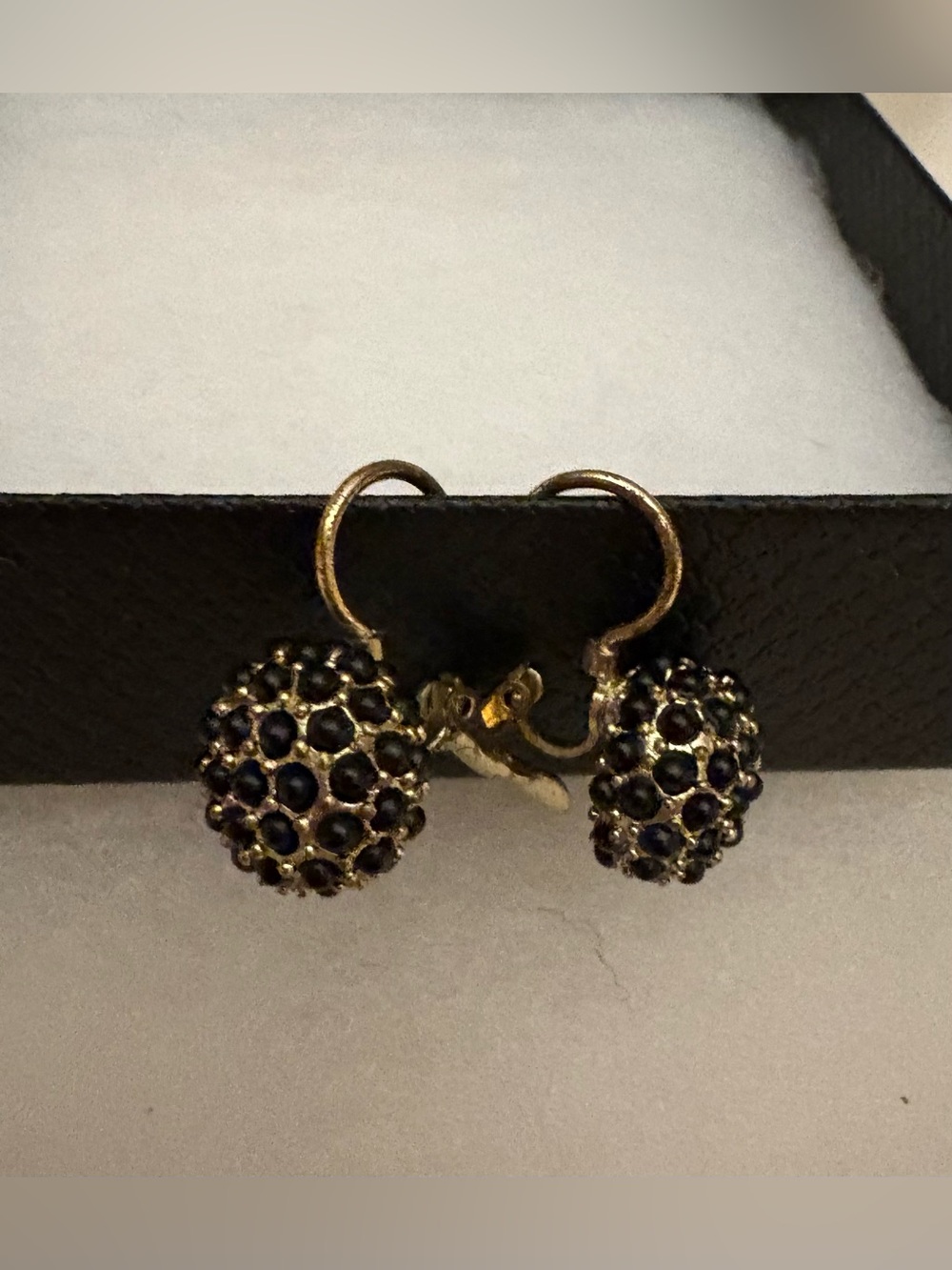 Black and Gold Dangle Earrings